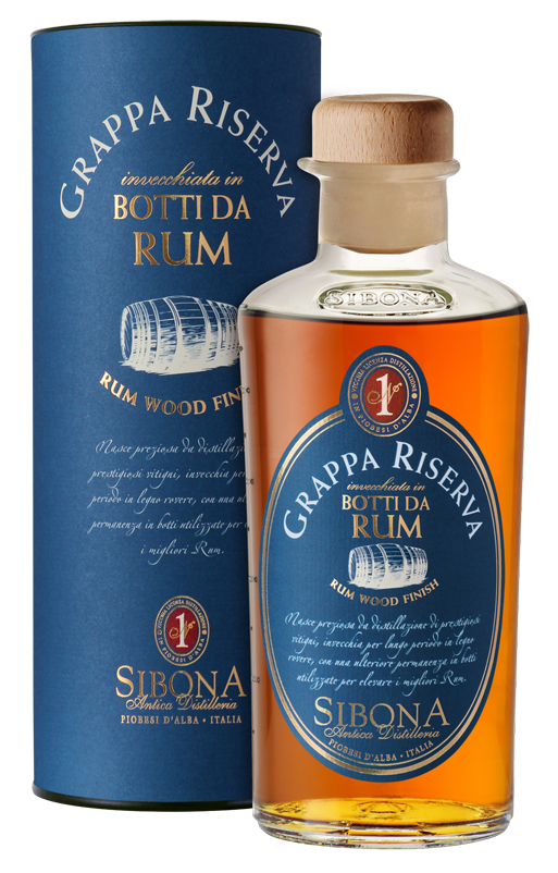 Grappa Sibona Affinata in botti da Rum cl50